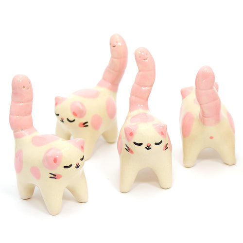 Ceramic Mini Worm Kitty Figurine - #2342-2346